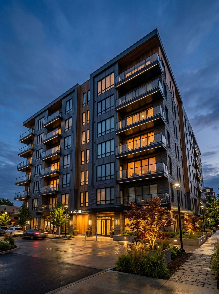 Modern apartment residential property